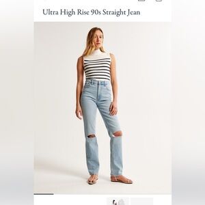 Abercrombie High Rise 90s Straight jeans